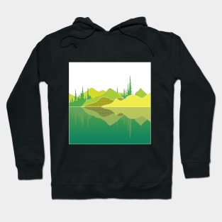 Landscape Vignette: Lime Reflection Lake Hoodie